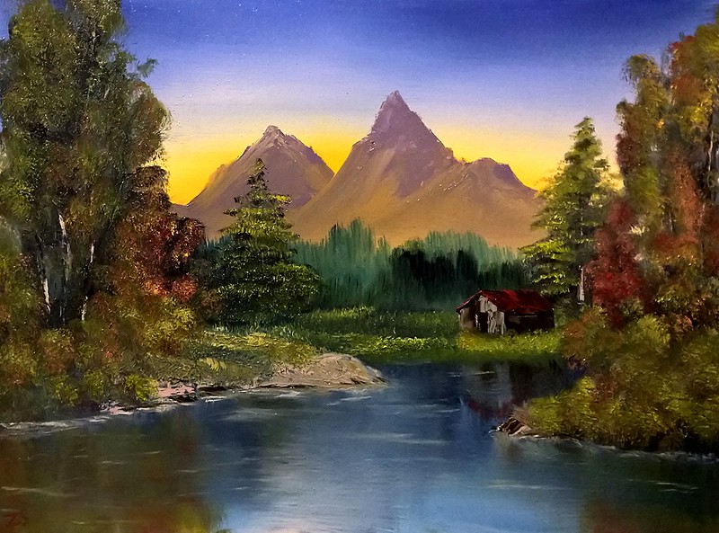 Did this following Bob Ross